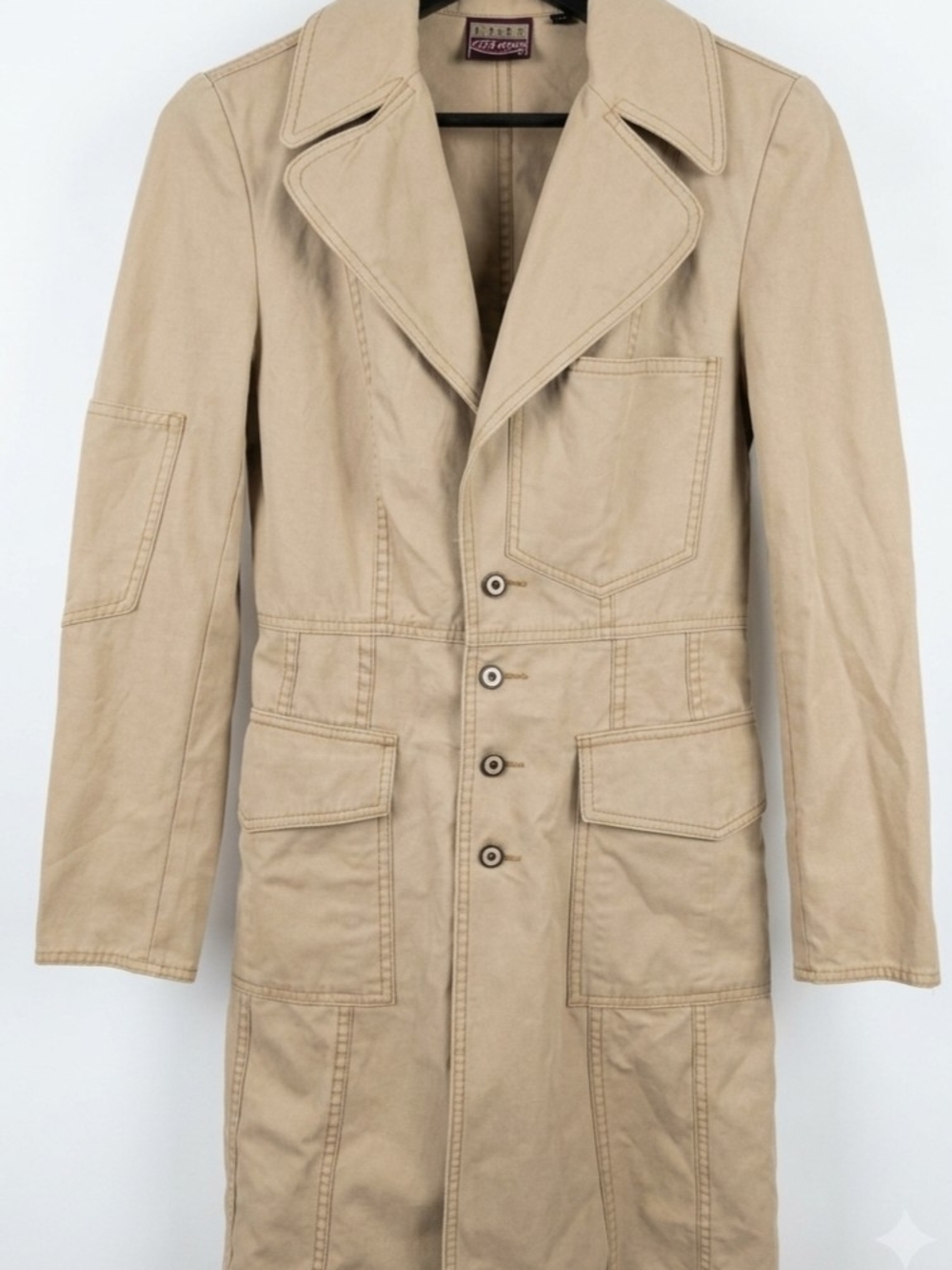 Classic Beige Long Trench Coat — Unbranded